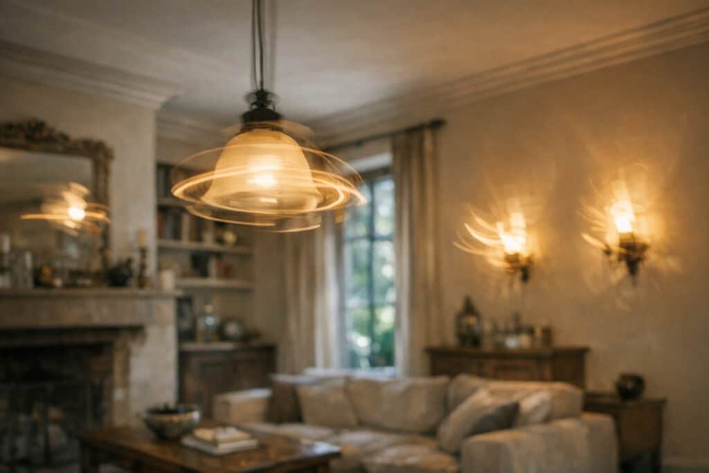 Flikkerende verlichting in woonkamer door elektrisch probleem