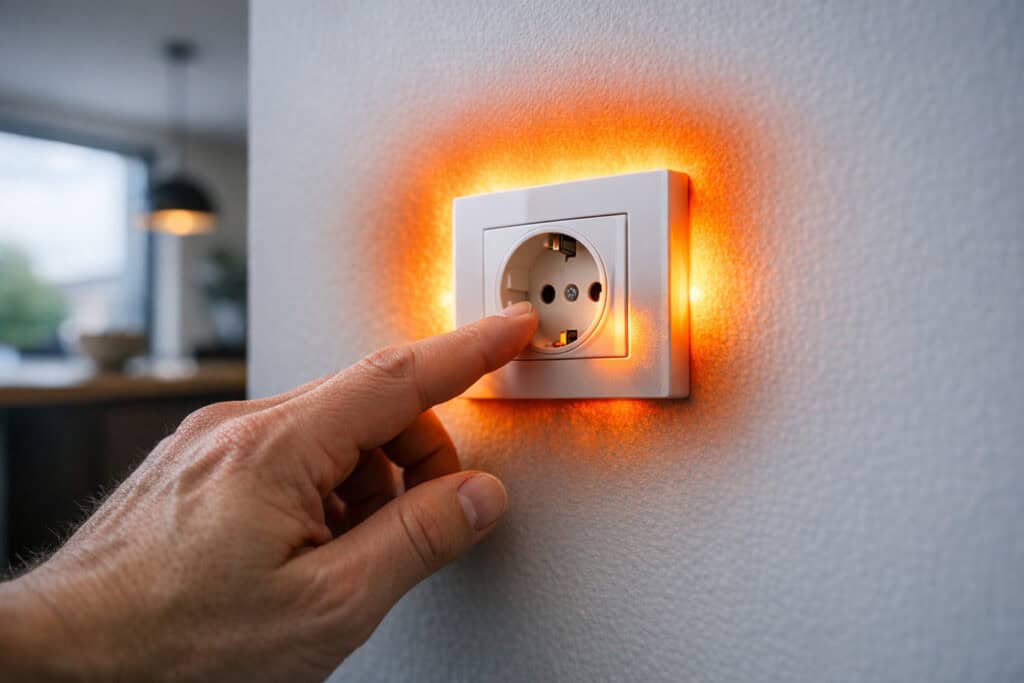 Warm stopcontact bij aanraking wijst op elektrisch veiligheidsprobleem
