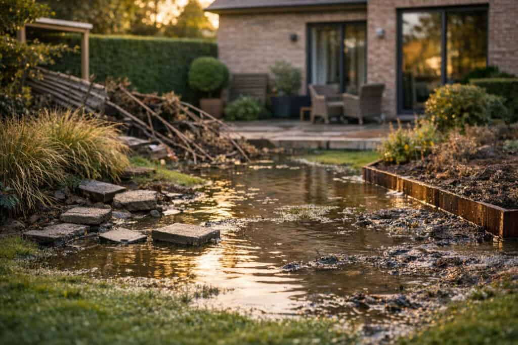 Sprinklerinstallatie in een tuin die niet meer aangaat ondanks timer