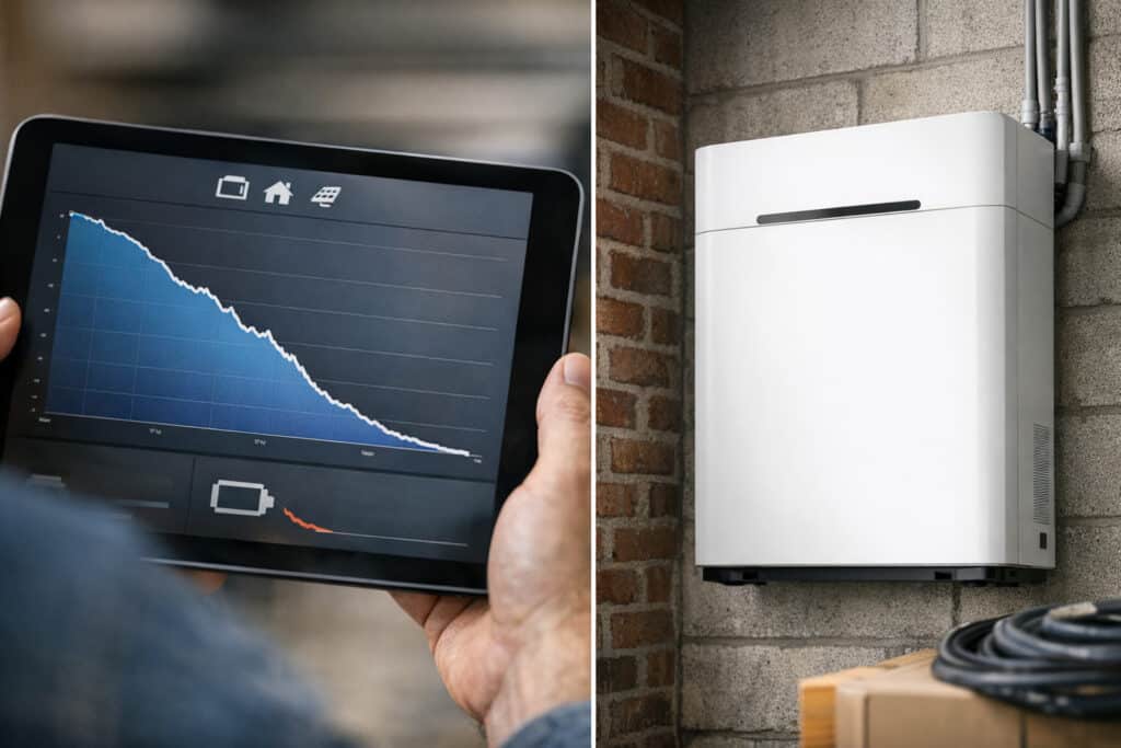 Afgenomen capaciteit van thuisbatterij zichtbaar in monitoring app