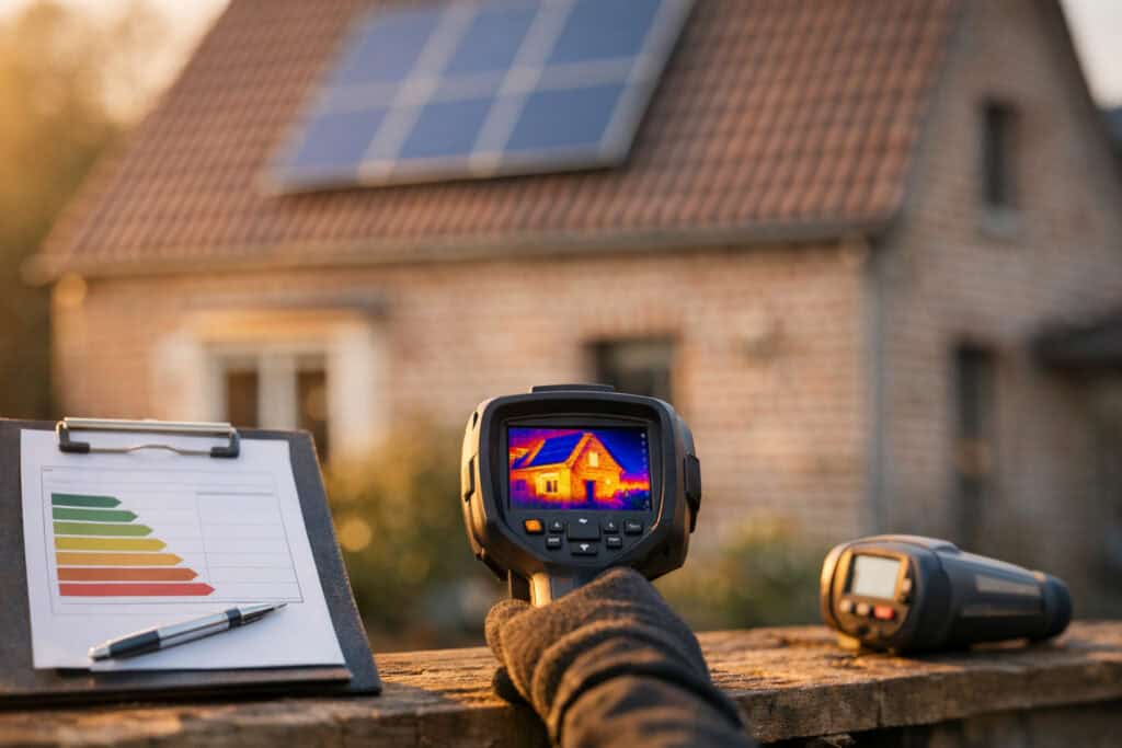 Energieprestatiecertificaat en meetapparatuur voor een woningaudit