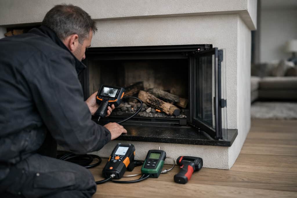 Vakman die gashaard reparatie uitvoert aan een woning