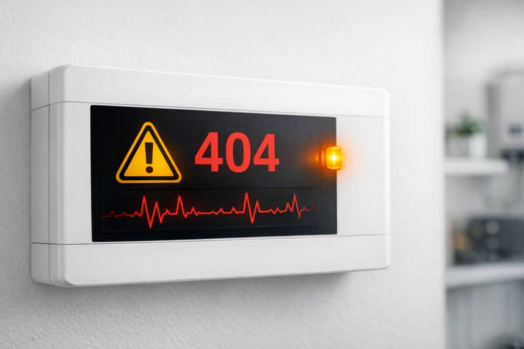 Foutmelding op scherm van thuisbatterij systeem