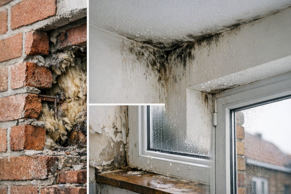 Kale vloer zonder isolatie waar koude vanuit de kruipruimte doordringt