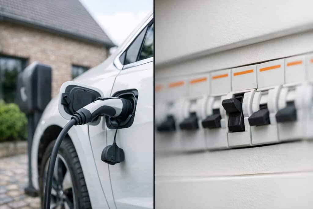 Zekering die uitspringt bij het laden van elektrische auto