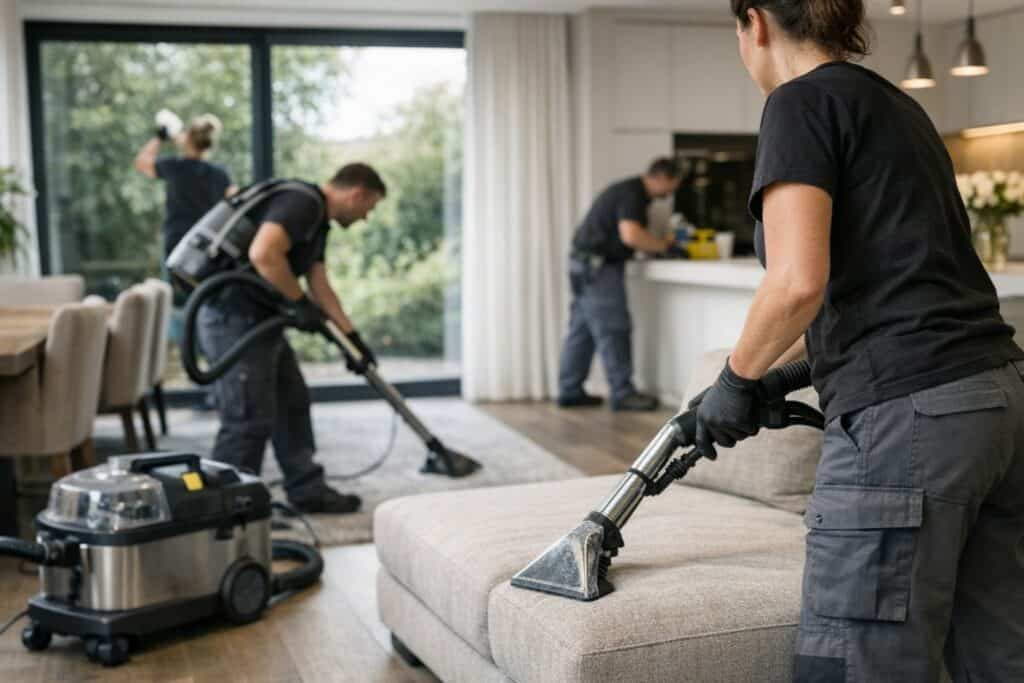 Professionele particuliere schoonmaak met vakkundige uitrusting
