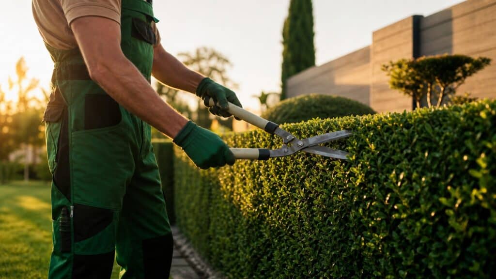 Ervaren vakman gespecialiseerd in smeedijzeren hekwerk aan het werk