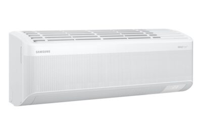 Samsung WindFree airco in wit, schuin aanzicht