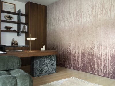 Moderne bureau met Ombré Arbor behang